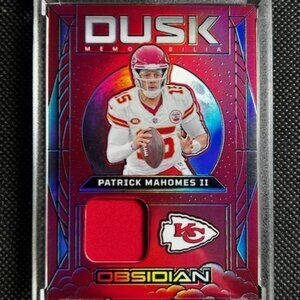 PATRICK MAHOMES /75 2024 Obsidian Dusk Red Patch CHIEFS #DM-PMS Color Match